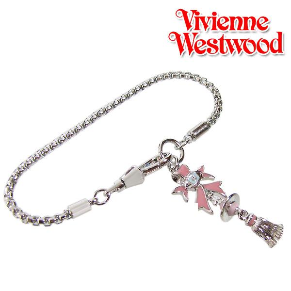 ヴィヴィアン ウエストウッド ブレスレット ヴィヴィアン カルトオーブ ブレス シルバー×ピンク Vivienne Westwood  【Aug08P3】