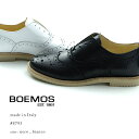 【50%OFFSALE】BOEMOS ボエモス レディース 本革 レースレス ウィングチップ シューズ マニッシュシューズ (boemos8793) インポートシューズ 半額SALE