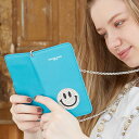 手帳型 スマホケース ニコちゃん スマイル 多機種対応型スマホ ケース スワロフスキー スワロ クリスタル スマイリーフェイス スマイル スマイルマーク にこちゃん ほぼ全機種対応 多機種対応型 アイフォン iphone 6&7 Plus対応 チェーンショルダー