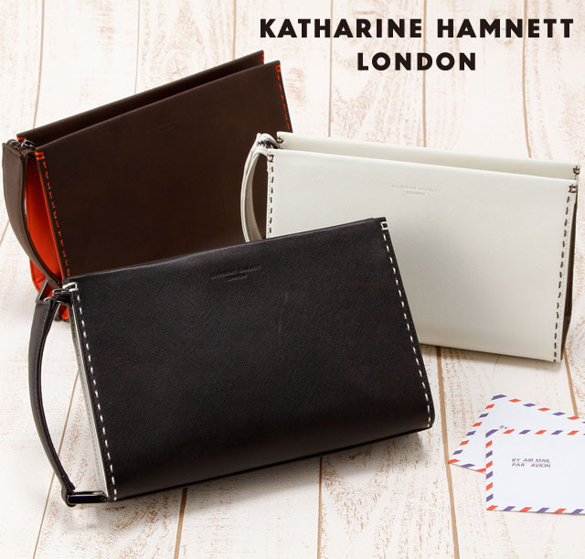 KATHARINE HAMNETT/キャサリンハムネット/カラーテーラード セカンドバッグ 490-7070 【ブランド】【革】【メンズ】【送料無料】