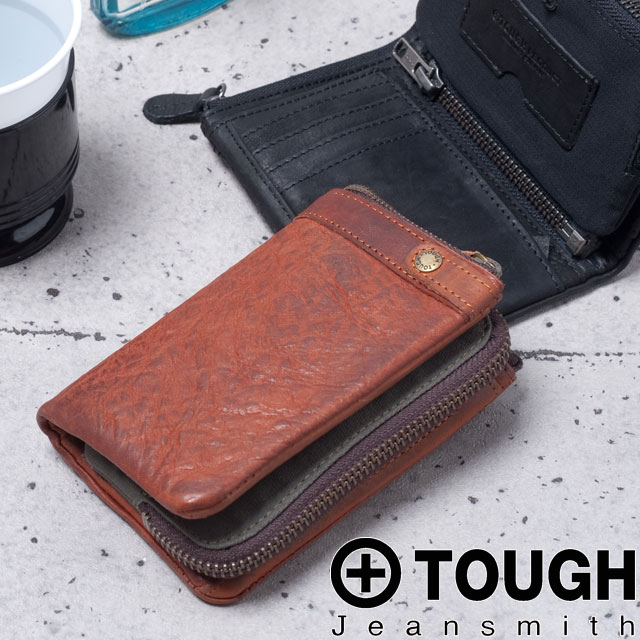 あす楽対応 TOUGH[タフ] LEATHER WASH[レザーウォッシュ] 縦型 二つ折り財布 55561【小銭入れ取り外し可能】【送料無料・代引無料】【メンズ】【即納】【革】tough タフ 人気 二つ折り財布！あす楽対応、送料・代引無料、ポイント10倍!!★レビュー記入でQUOカード500円進呈！プレゼントに最適 メンズ