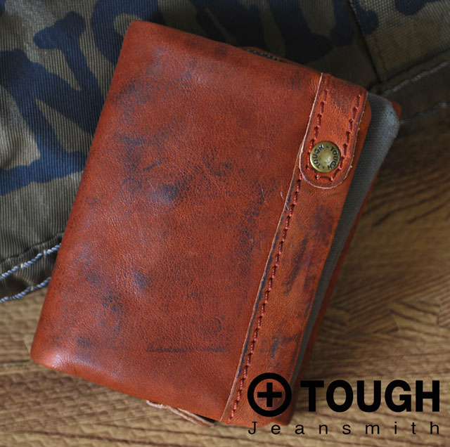 あす楽対応 TOUGH LEATHER WASH [タフ・レザーウォッシュ] コンパクト三つ折り財布 55566【送料・代引無料】【革】【ブランド】tough タフ 財布あす楽対応・送料無料・ポイント10倍!!★人気のシリーズ！プレゼントに最適♪