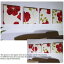 ファブリックパネル アリス adornoCLARA 30×30cm 4枚組 赤 花柄 インテリア アドルノ adorno CLARA クララレッド