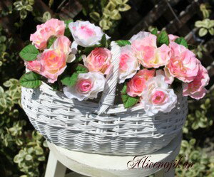 【3月26日入荷】ローズブッシュピンク咲いてる薔薇が　可愛い　薔薇のブーケ　