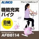60時間限定タイムセール/18日21時〜21日9時までB級アウトレット品/バイクフィットネスバイク アルインコ直営店 ALINCO基本送料無料AFB6114 プログラムバイク6114エアロマグネティックバイク スピンバイク ダイエット 健康器具