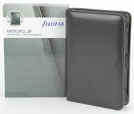 【送料無料】ファイロファックス/filofax　メトロポール ジップ Metropol Zip バイブル Black システム手帳