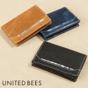 ユナイテッドビーズ UNITED BEES 名刺入れ ピッグスキン 名刺ケース 日本製豚革 倉敷帆布 ストライプ帆布 ビジネス ギフト プレゼント 贈り物 メンズ レディース 【楽ギフ_包装】