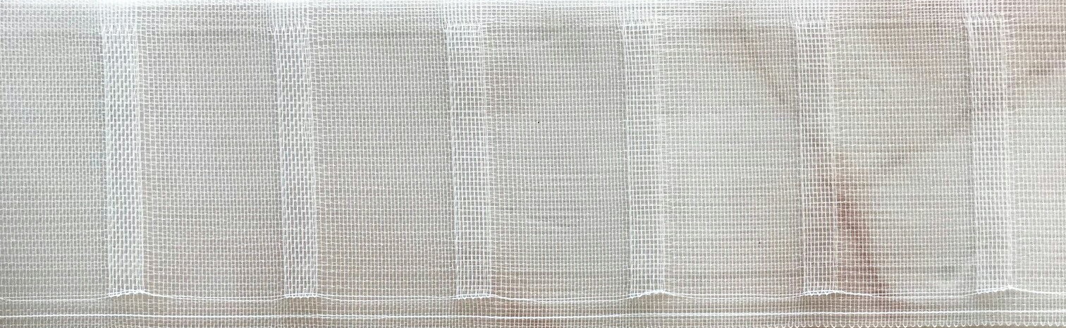 ポケット芯地　（アクリル）50mm幅/ピッチ40mm　ホワイト　価格　70円/m手作りカーテンに最適なカーテン芯地！！専用カーテンフックでカーテンヒダを簡単に作ることができます