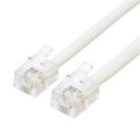 【納期約3週間】★★ミヨシ DC-415/WH 6極4芯 電話機コード 15m ホワイト DC415WH