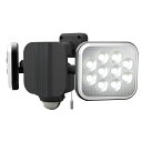 ☆ムサシ RITEX センサーライト LED 100V 人感センサー内蔵 防雨形 12W×2灯 フリーアーム式 LEDAC2024