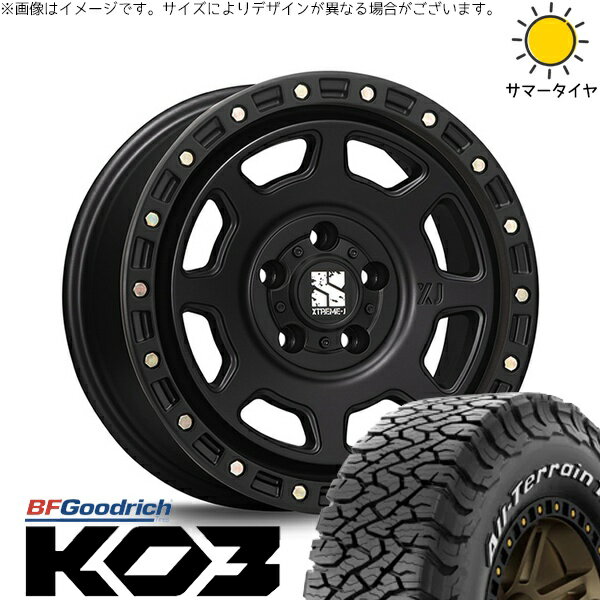 パジェロミニ 175/80R16 サマータイヤ ホイール 4本セット 新品 | BFグッドリッチ (BF Goodrich) オールテレーン T/A Ko3 (All-Terrain T/A Ko3) × エムエルジェイ (MLJ) エクストリームJ XJ07 サテンブラック 16インチ 7J +35 5穴114.3