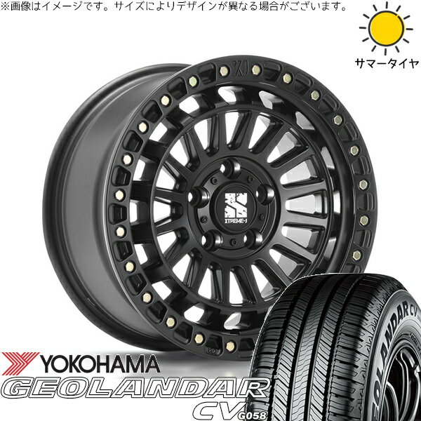 パジェロミニ 195/65R16 サマータイヤ ホイール 4本セット 新品 | ヨコハマタイヤ (YOKOHAMA) ジオランダーCV G058 × エムエルジェイ (MLJ) XTREME-J XJ08 サテンブラック 16インチ 7J +35 5穴114.3