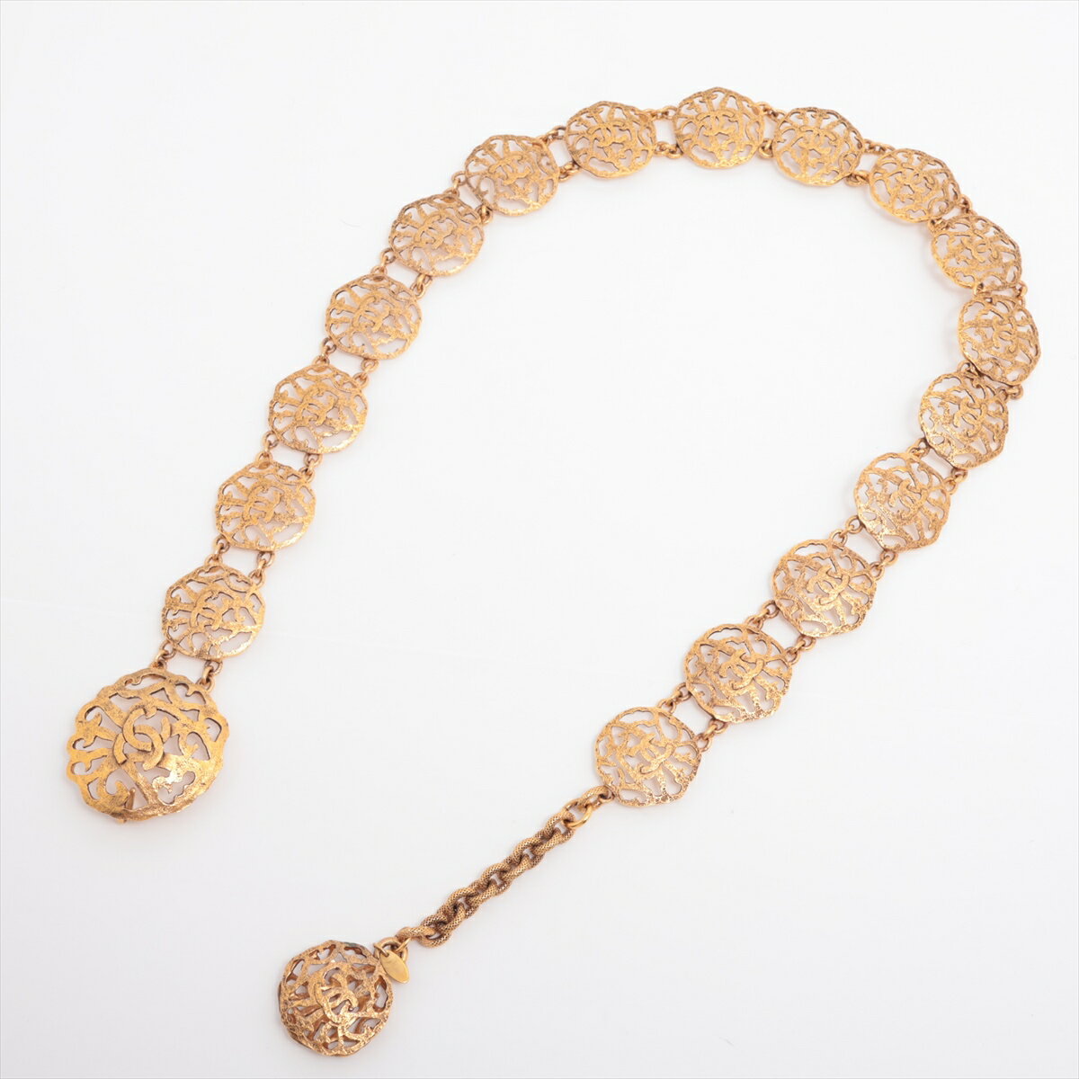 【中古】シャネル ココマーク 25（1990） チェーンベルト GP ゴールド 6097