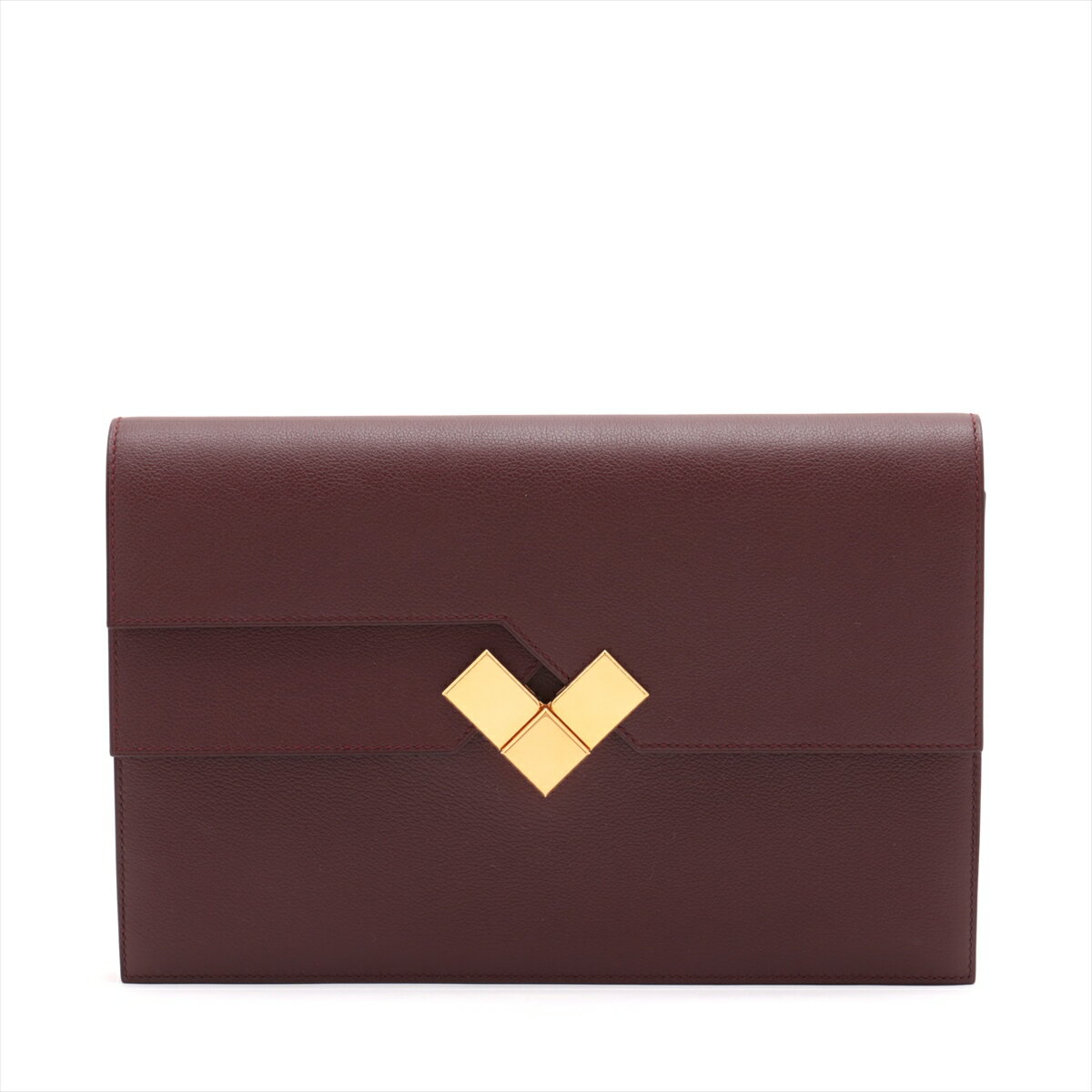 【中古】エルメス フォルチュニオ エバーカラー ボルドー ゴールド金具 A:2017年
