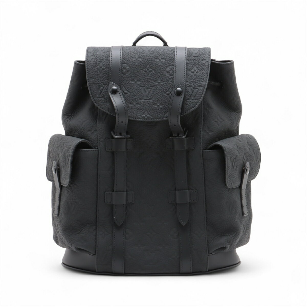 【中古】ヴィトン トリヨンモノグラム クリストファーPM M55699 ブラック RFID反応あり