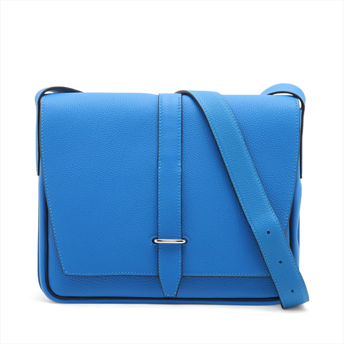 【中古】エルメス スティーブ ライト ジュニア トゴ ブルーイドラ シルバー金具 W:2024年