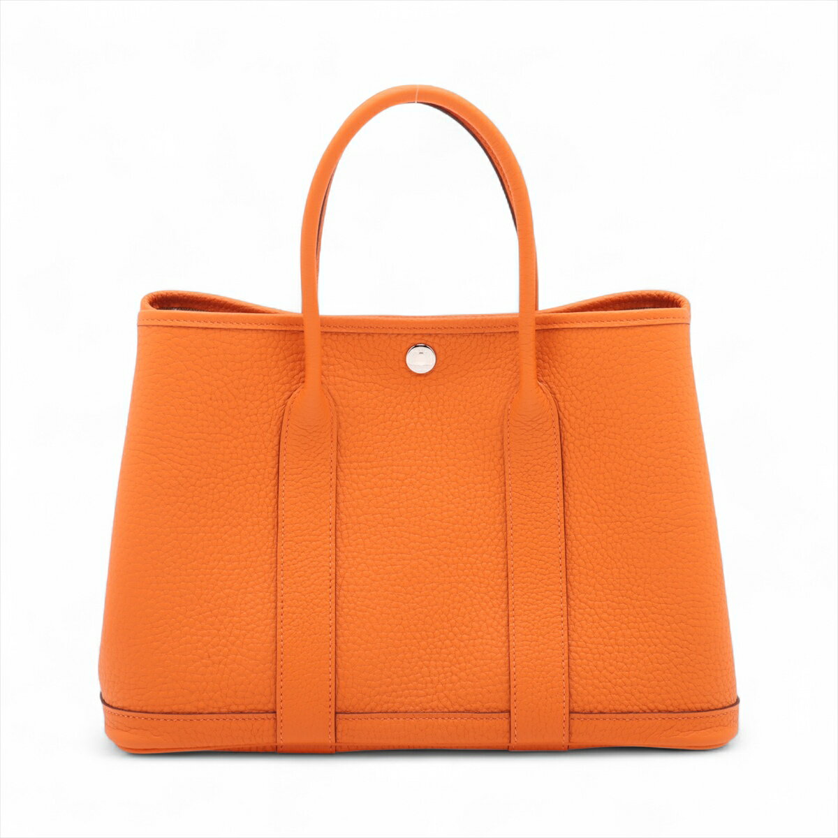 【中古】エルメス ガーデンパーティ30 TPM ネゴンダ オレンジ シルバー金具 W:2024年