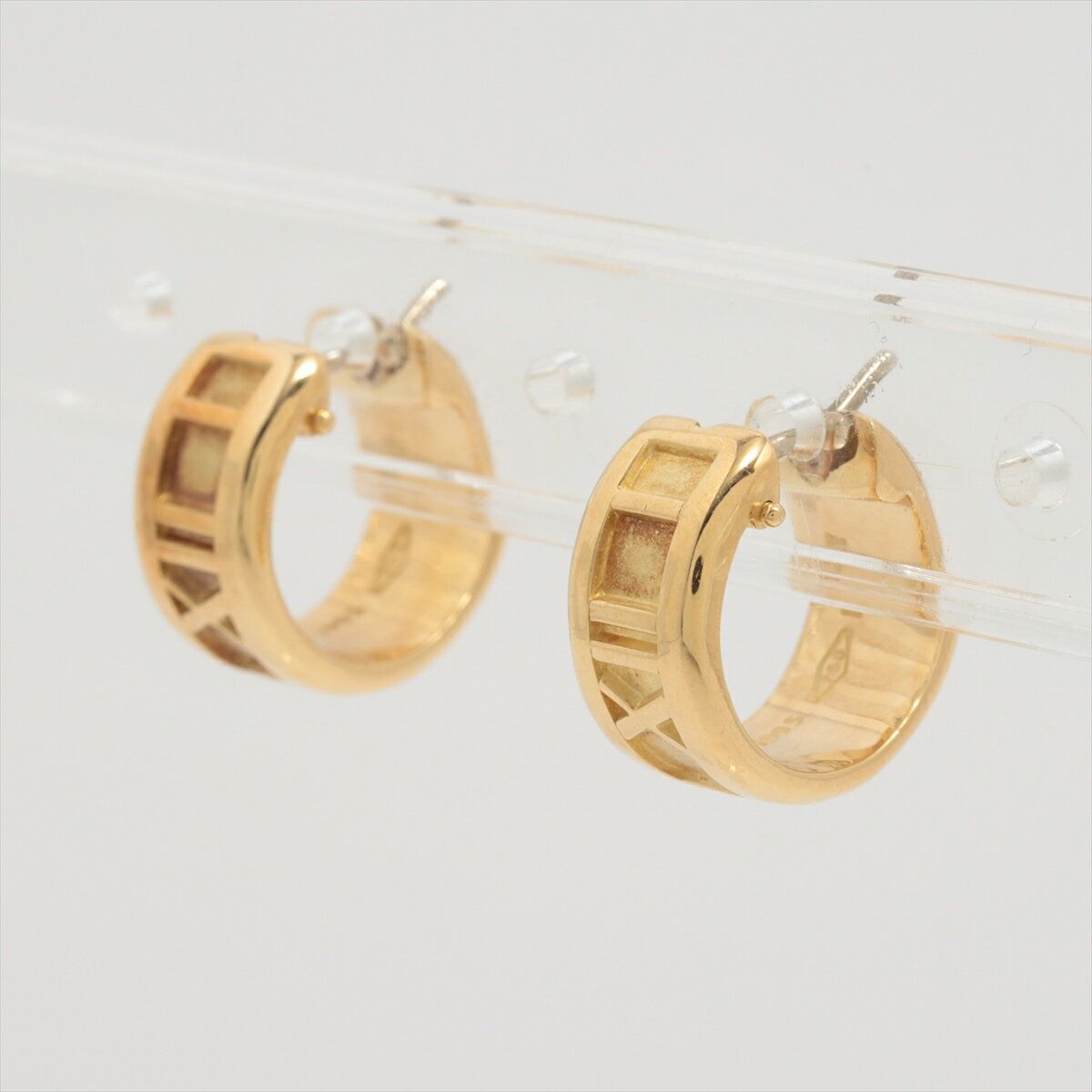 【中古】ティファニー アトラス フープ ピアス 750(YG) 10.6g