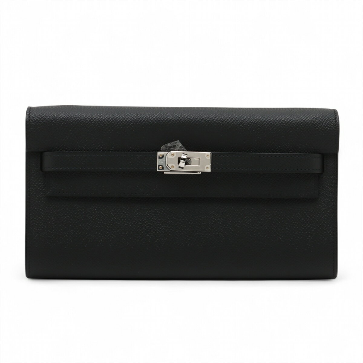 【中古】エルメス ケリーウォレット トゥーゴー ヴォーエプソン ショルダーウォレット ブラック シルバー金具 K:2025年