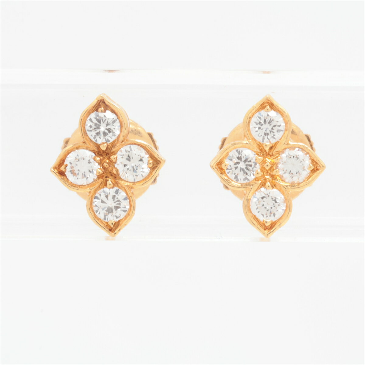 【中古】カルティエ ヒンドゥ ダイヤ ピアス 750(YG) 2.3g