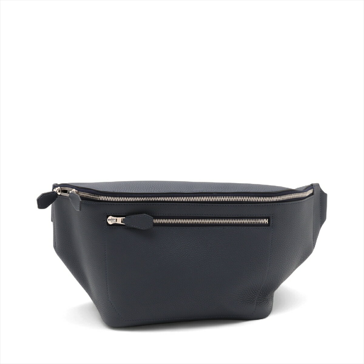 【中古】エルメス シティスライドクロスGM トリヨンクリストバル ブルーニュイ シルバー金具 U:2022年