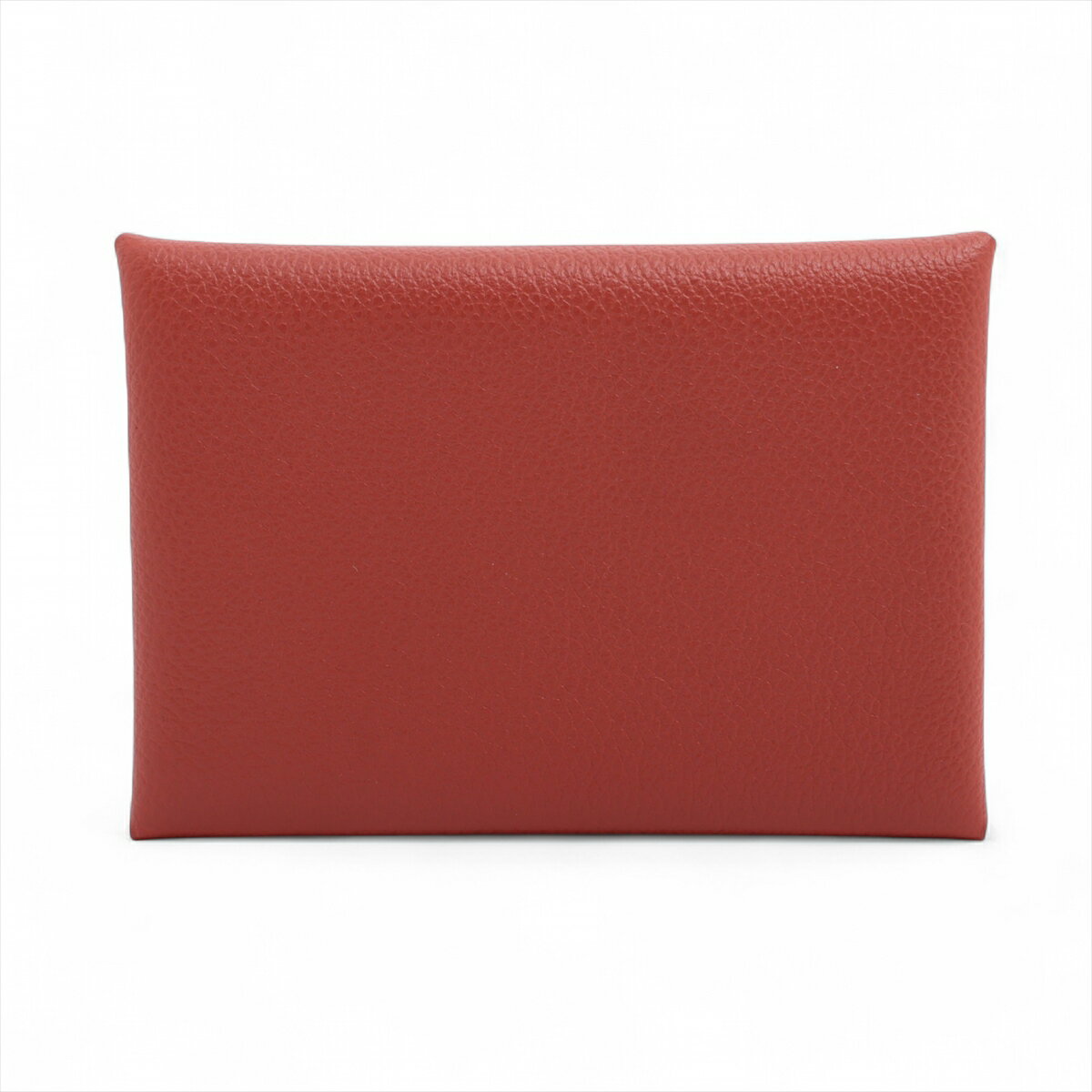 【中古】エルメス カルヴィ デュオ エバーカラー コインケース ブリック シルバー金具 W:2024年