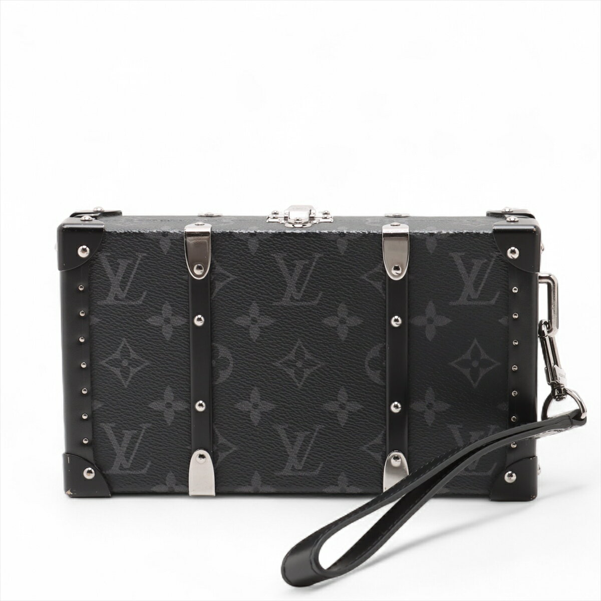 【中古】ヴィトン モノグラム エクリプス ウォレットトランク M20249 ブラック RFID反応あり