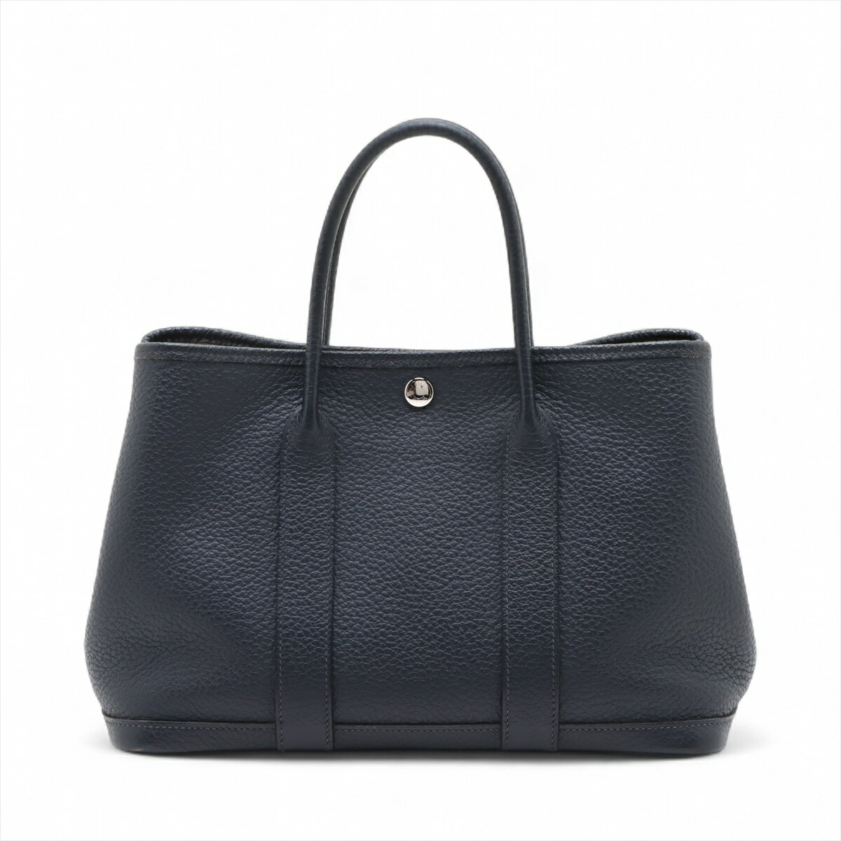 【中古】エルメス ガーデンパーティ30 TPM ネゴンダ ブルーニュイ シルバー金具 Y:2020年