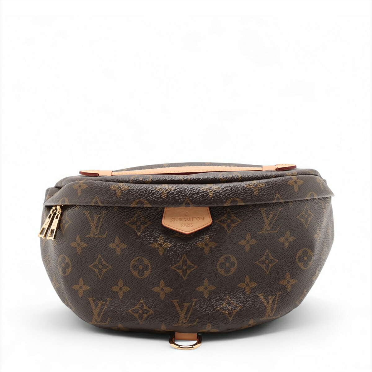 【中古】ヴィトン モノグラム バムバッグ M43644 ブラウン RFID反応あり