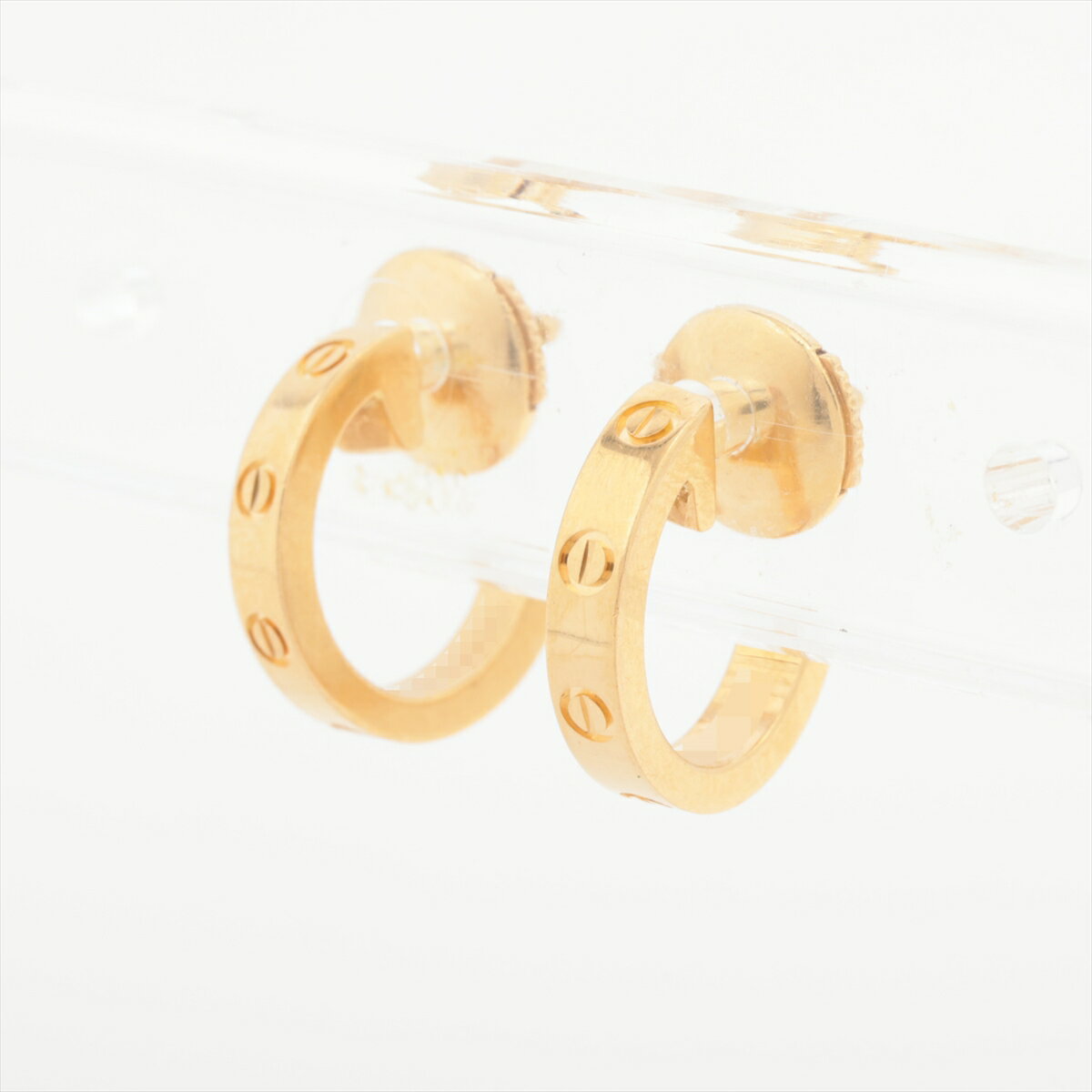 【中古】カルティエ ミニラブ ピアス 750(YG) 3.8g