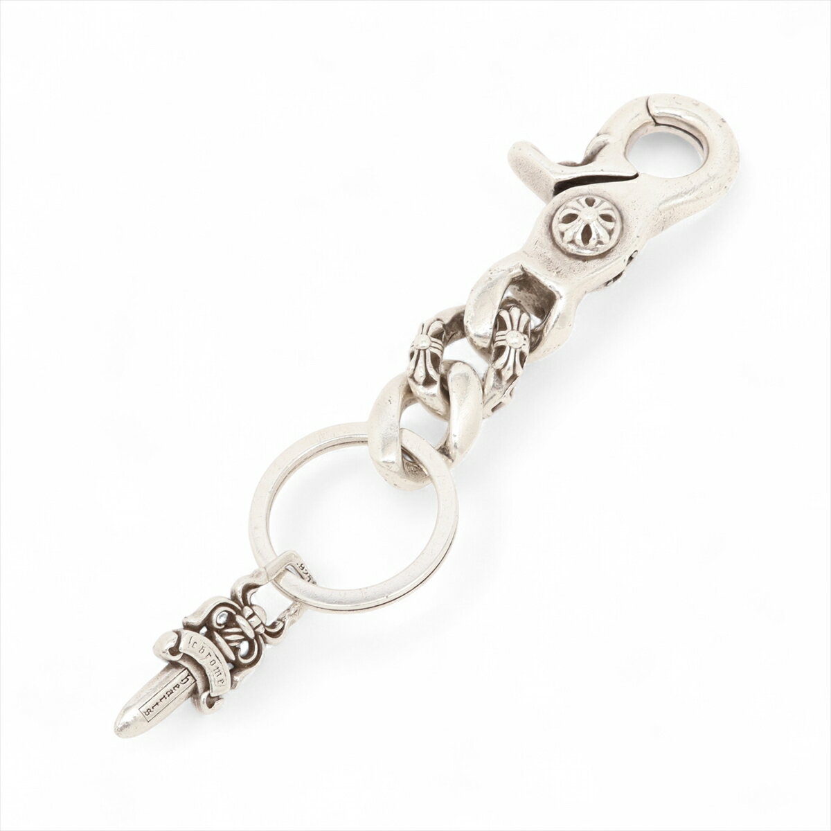 【中古】クロムハーツ ファンシーリンク キーチェーン 925 52.2g ショート