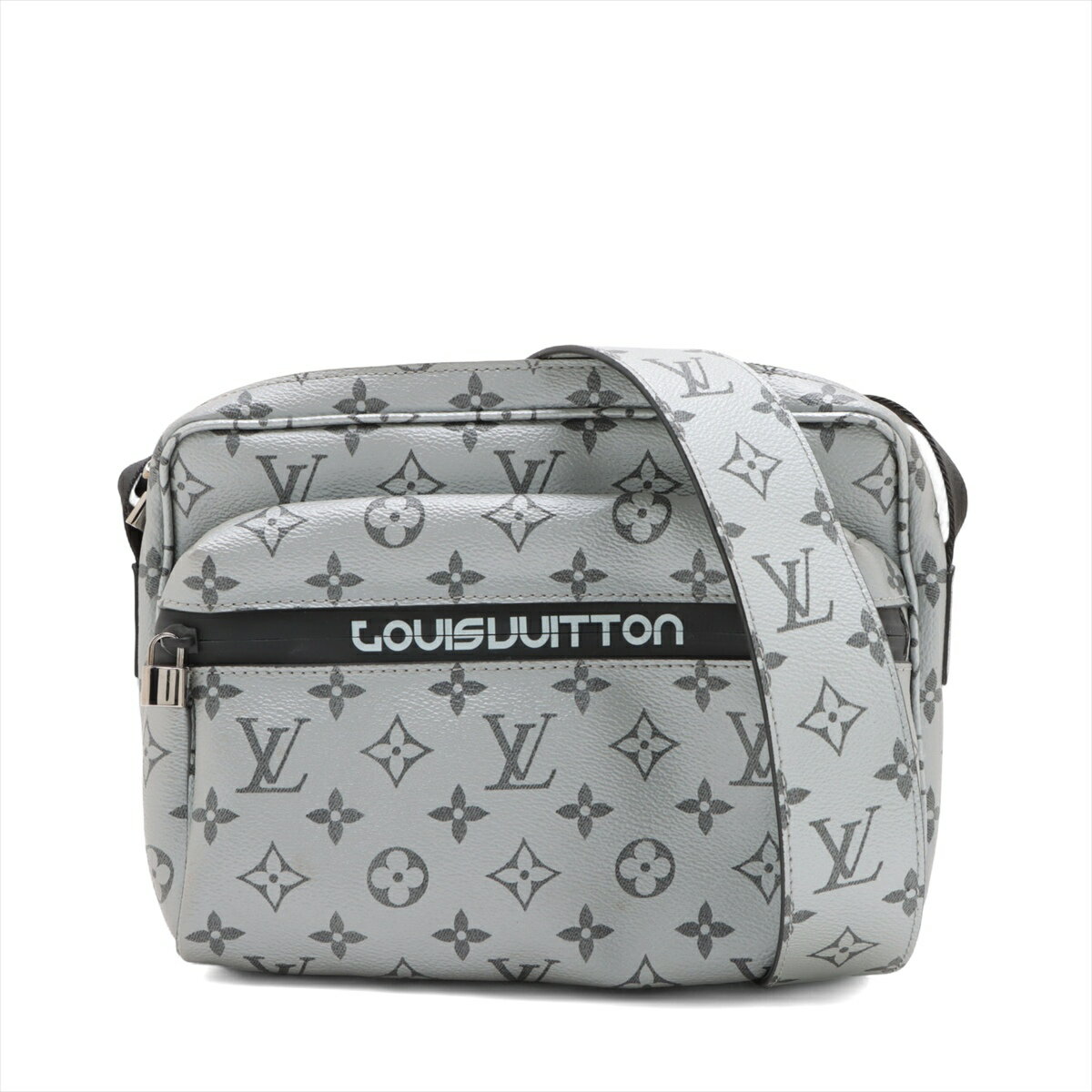 【中古】ヴィトン モノグラムリフレクト メッセンジャーPM M43859 グレー RFID反応あり