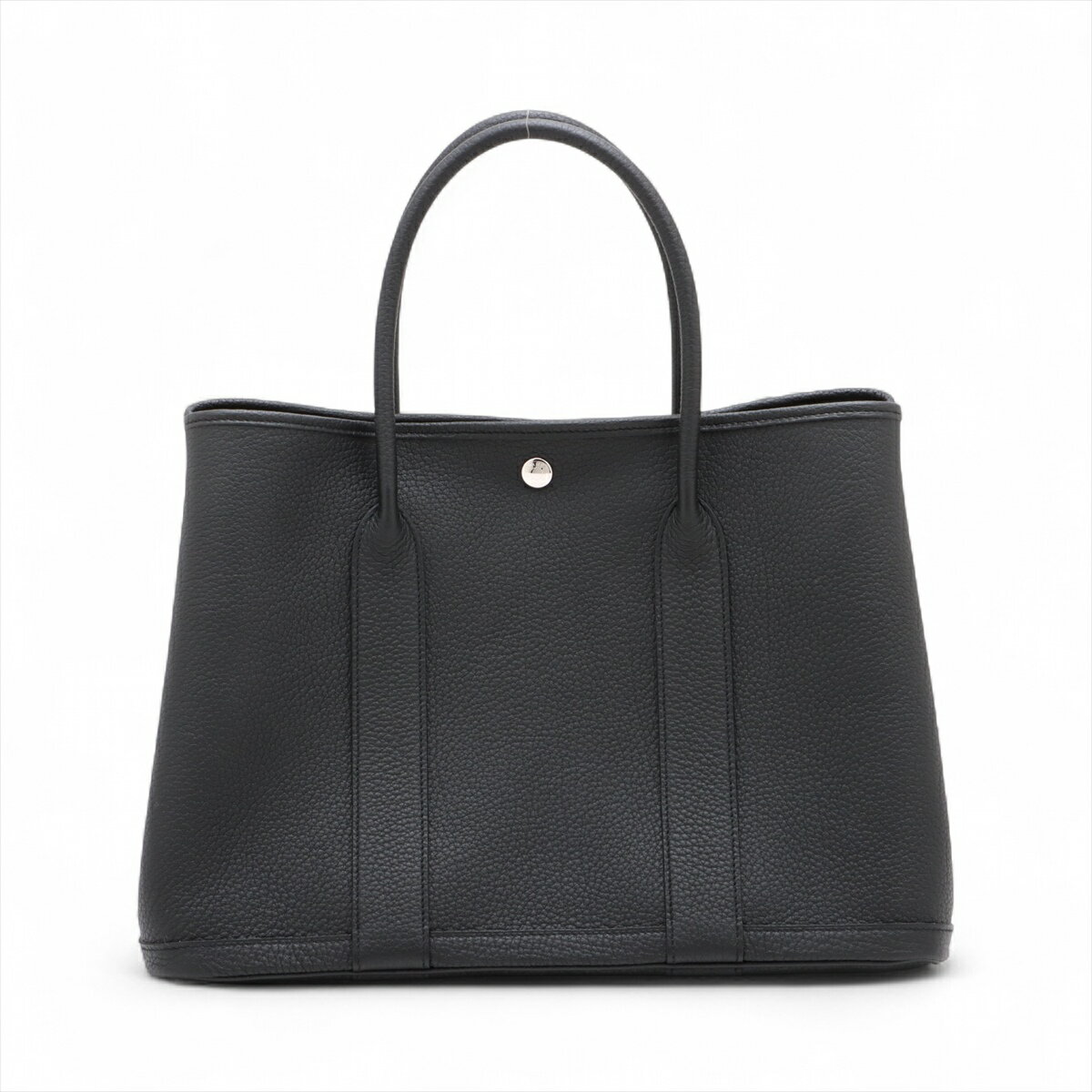 【中古】エルメス ガーデンパーティ38 MM ネゴンダ ブラック シルバー金具 D:2019年