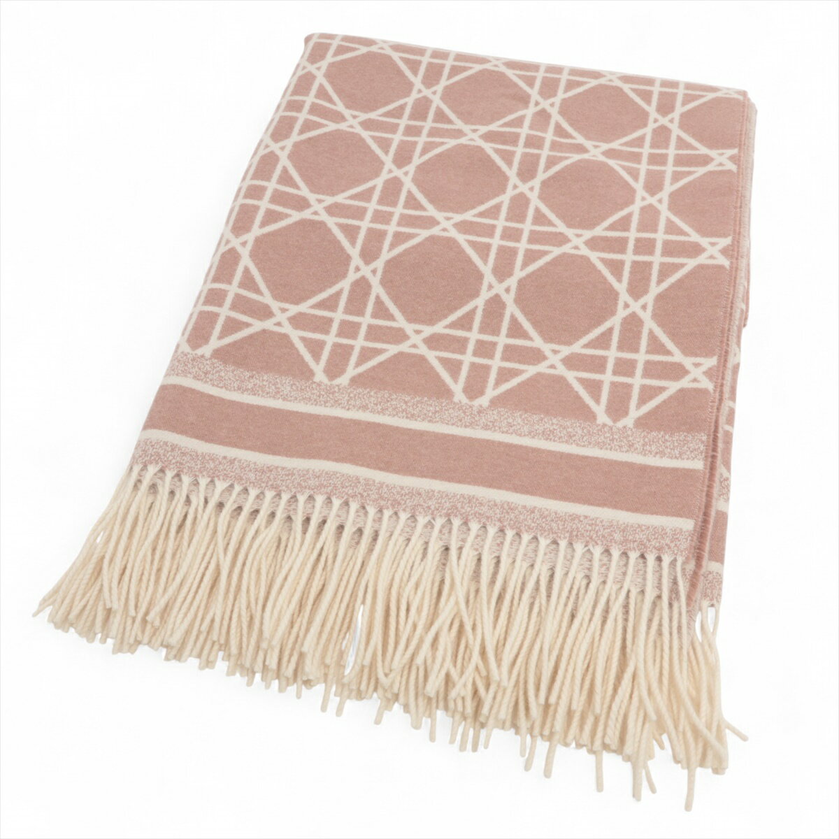 【中古】ディオール マフラー カシミヤ ピンク