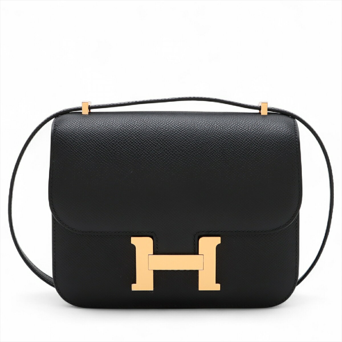 【中古】エルメス コンスタンス3 ミニ18 ミロワール ヴォーエプソン ブラック ゴールド金具 K:2025年