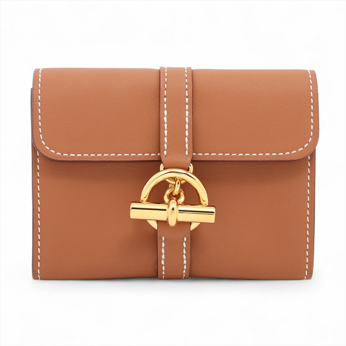 【中古】エルメス グレナン ヴォースイフト コインケース ゴールド ゴールド金具 W:2024年