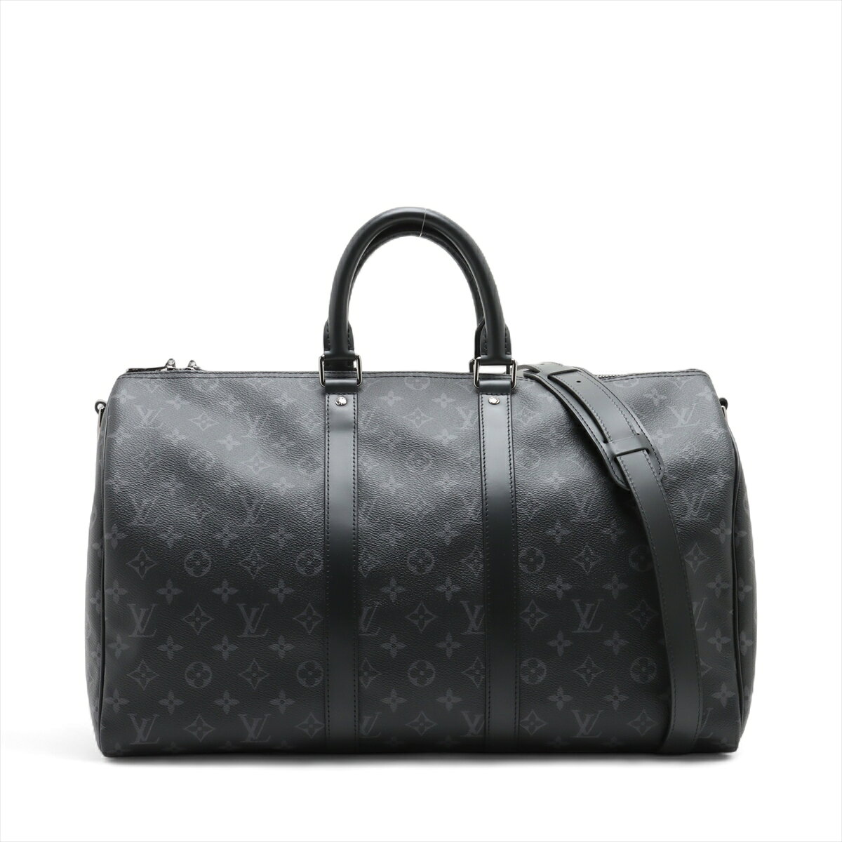 【中古】ヴィトン モノグラムエクリプス キーポルバンドリエール45 M40569 ブラック RFID反応あり