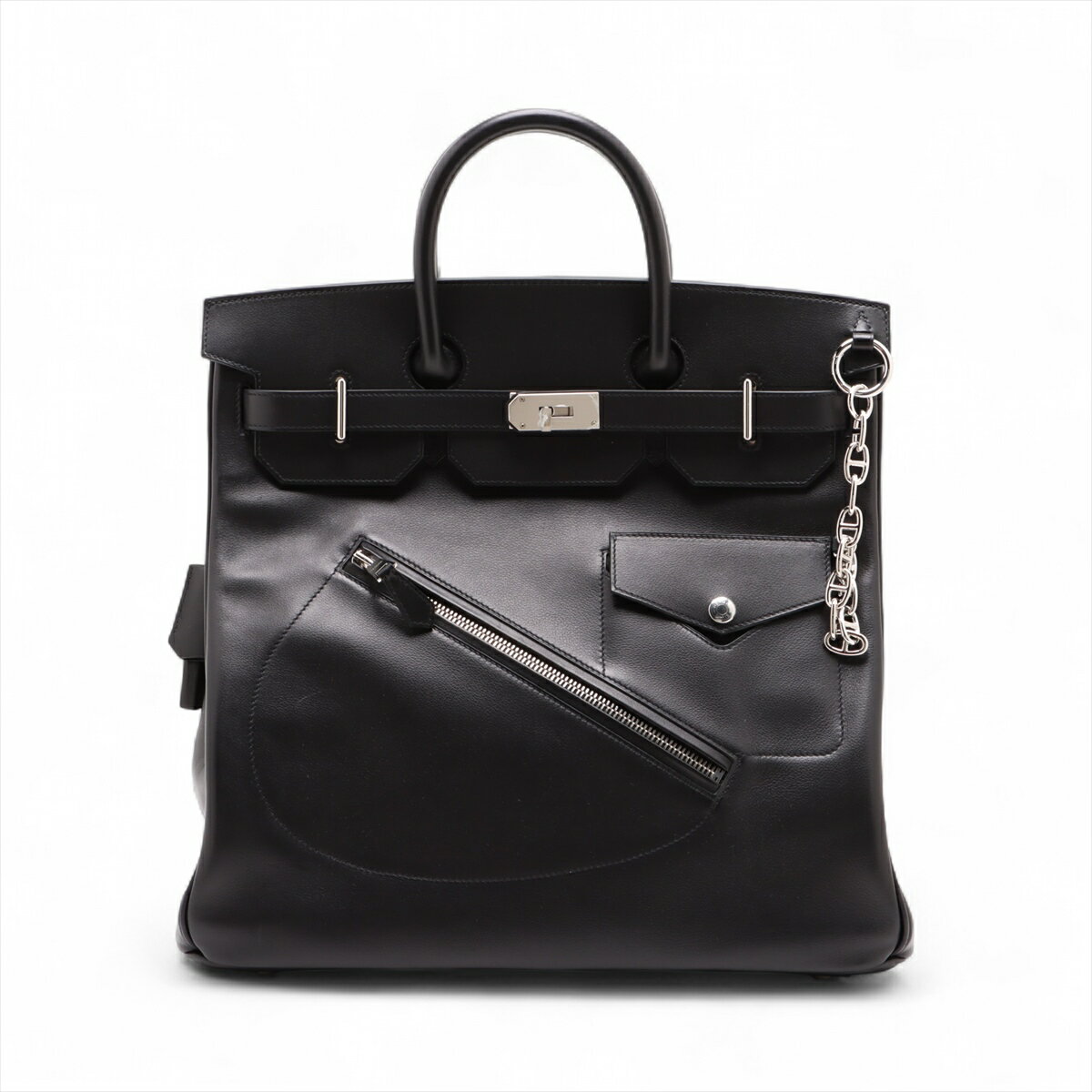 【中古】エルメス オータクロア 40 ロック エヴァーグレイン ブラック シルバー金具 W:2024年