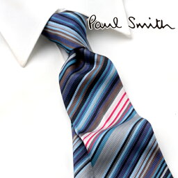 [レビュー特典][土日祝も発送] <strong>ポールスミス</strong> PAUL SMITH <strong>ネクタイ</strong> PSJ-404 ブルー マルチカラー ストライプ シルク [ブランド<strong>ネクタイ</strong> メンズ おしゃれ 新作 新社会人 新生活 卒業 入社 昇進 お祝い バースデー 贈り物 ギフト 父の日 プレゼント][ラッピング無料]