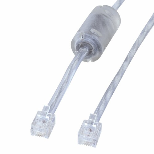 サンワサプライ(Sanwa Supply) コア付シールドツイストモジュラーケーブル シルバー 0.5m TEL-FST-05N2