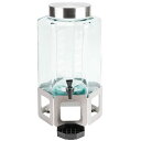 ドリンクサーバー ガラスドリンクディスペンサー 7.5L インフューザー メタルスタンド付 レストラン カフェ ホテル Cal-Mil 1111INF-55 2 Gallon Stainless Steel Cutout Beverage Dispenser with Infusion Chamber 2111111INF55