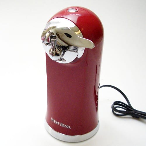 【送料無料】自動缶きり レッド (カンオープナー) West Bend 77204 Electric Can Opener, Redナイフシャープナーと栓抜き付