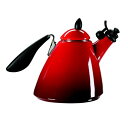 륯롼ʥ륯를ˡ֡ȥ롡åLe Creuset Ogive Enamel-on-Steel 1.9 Quart Kettle, Red