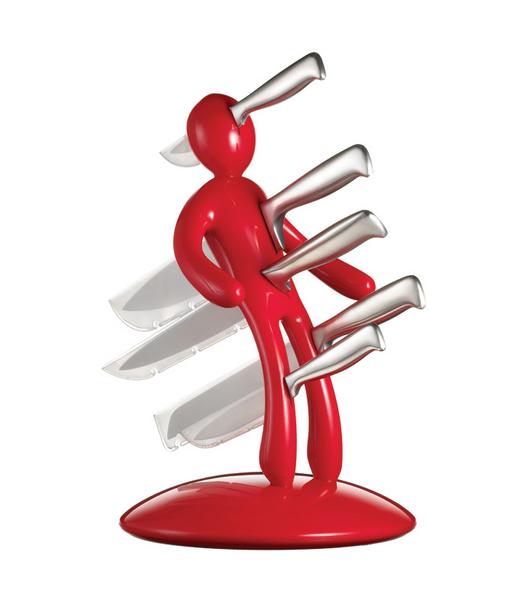 【送料無料】ナイフスタンドセット 包丁 5本セット レッドRaffaele Iannello 5-Piece Knife Set with Unique Red Holder EXXKR