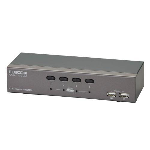 【ELECOM】パソコン切替器 USB 4ポート KVM-NVU4 ※代引不可...:alude:10036664