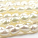 淡水真珠ライス型3-3.5mm白（連売）