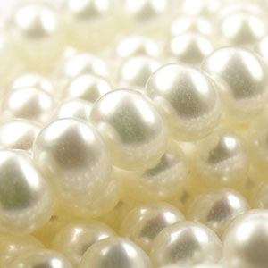 淡水真珠ポテト型4-4.5mm白（連売）
