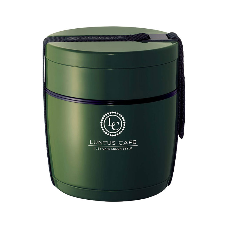 保温ランチジャー グリーン 800ml ランタス カフェ丼ランチ HLB-CD800(アスベル)