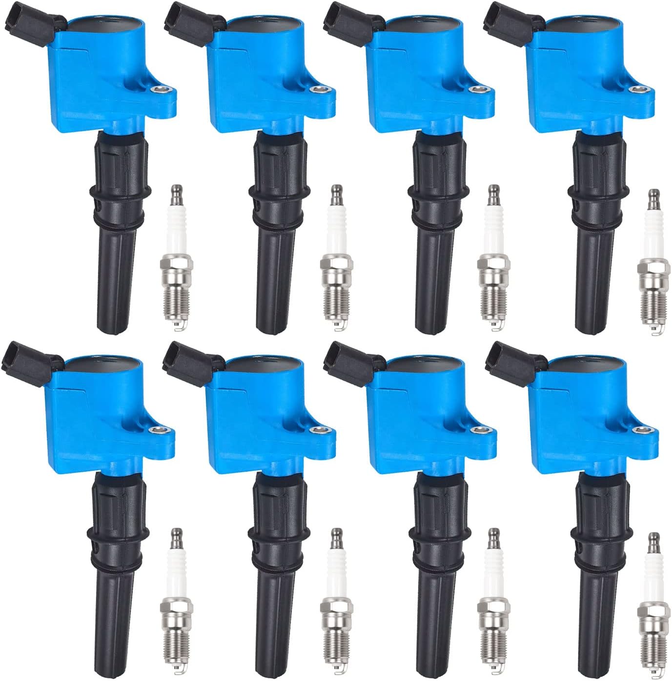 ENA スパークプラグ8個 プロフェッショナルイグニッションコイルパック8個セット フォード マスタング F150 エクスペディション エクスプローラー クラウン ビクトリア タウンカー 交換用 FD503 SP413用 自動車用交換用点火システム&キット