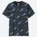 UT ユニクロ 葛飾北斎 冨嶽三十六景 ブルー Tシャツ L